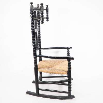 Philip Webb Philip Webb style Of An Ebonized Turners Rocking Chair