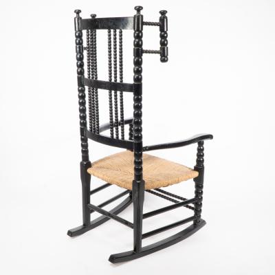 Philip Webb Philip Webb style Of An Ebonized Turners Rocking Chair