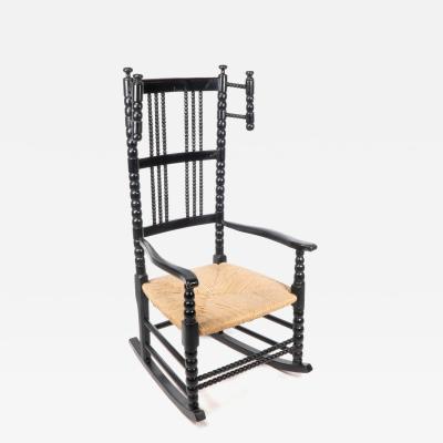 Philip Webb Philip Webb style Of An Ebonized Turners Rocking Chair