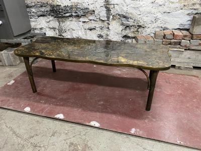 Philip and Kelvin LaVerne Acid Etched and Patinated Bronze Coffee Table by Philip and Kelvin LaVerne