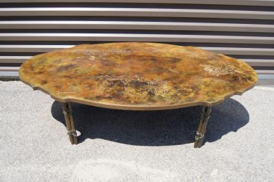 Philip and Kelvin LaVerne Bronze Coffee Table with Biblical Scenes by Philip and Kelvin LaVerne