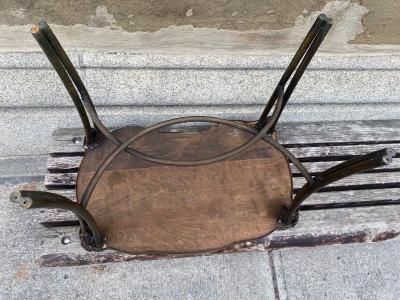 Philip and Kelvin LaVerne Bronze and Pewter Madame Pompadour Side Table by Philip Kelvin Laverne