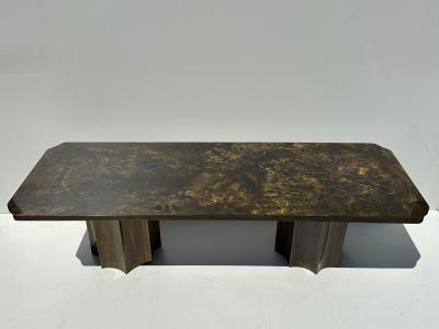 Philip and Kelvin LaVerne Creation of Man Etched Brass Coffee Table