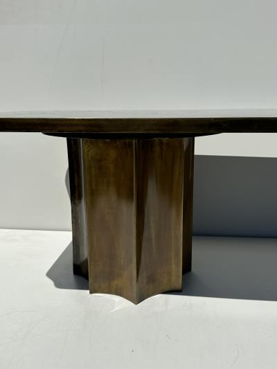 Philip and Kelvin LaVerne Creation of Man Etched Brass Coffee Table