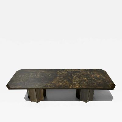 Philip and Kelvin LaVerne Creation of Man Etched Brass Coffee Table