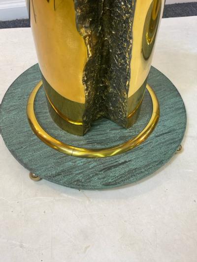 Philip and Kelvin LaVerne DRAMATIC POST MODERN BRUTALIST COLUMN PEDESTAL TABLES