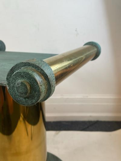 Philip and Kelvin LaVerne DRAMATIC POST MODERN BRUTALIST COLUMN PEDESTAL TABLES