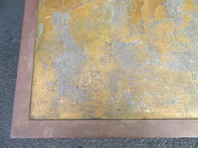 Philip and Kelvin LaVerne Fantastic Acid Etched Asian Inspired Coffee Table by Phillip and Kelvin Laverne