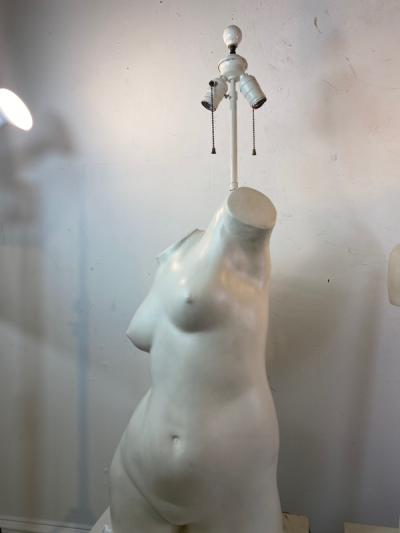 Philip and Kelvin LaVerne MALE AND FEMALE TORSO TABLE LAMPS IN THE MANNER OF PHILLIP KELVIN LAVERNE