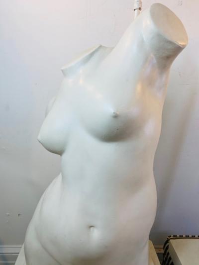 Philip and Kelvin LaVerne MALE AND FEMALE TORSO TABLE LAMPS IN THE MANNER OF PHILLIP KELVIN LAVERNE