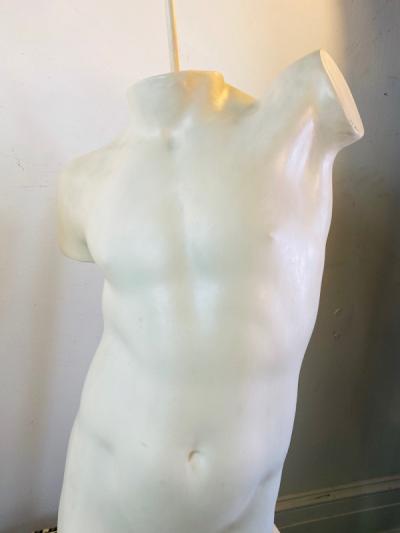 Philip and Kelvin LaVerne MALE AND FEMALE TORSO TABLE LAMPS IN THE MANNER OF PHILLIP KELVIN LAVERNE
