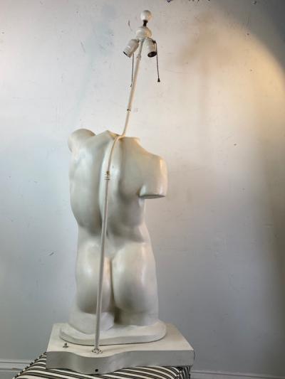 Philip and Kelvin LaVerne MALE AND FEMALE TORSO TABLE LAMPS IN THE MANNER OF PHILLIP KELVIN LAVERNE