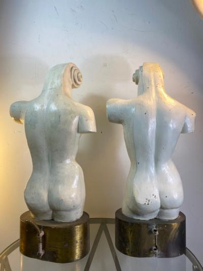Philip and Kelvin LaVerne MODERNIST MALE FEMALE TORSOS IN THE MANNER OF PHILIP KELVIN LAVERNE
