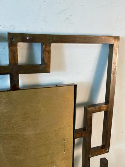 Philip and Kelvin LaVerne MODERNIST PAIR OF BRASS MIRRORS IN THE STYLE OF PHILIP AND KELVIN LAVERNE