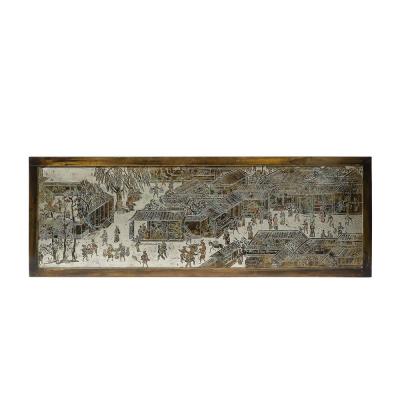 Philip and Kelvin LaVerne Mid Century Modern Spring Festival Cocktail Table signed Philip Kelvin Laverne