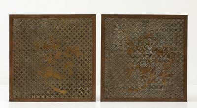 Philip and Kelvin LaVerne Pair of Kuan Su Side Tables by Philip Kelvin LaVerne