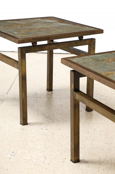 Philip and Kelvin LaVerne Pair of Ming Side Tables by Philip Kelvin LaVerne