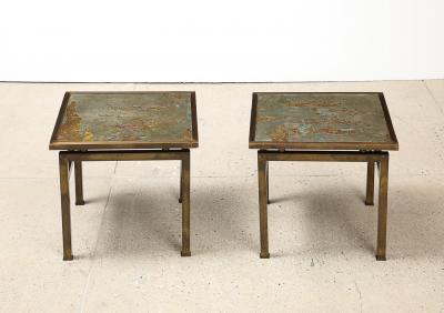 Philip and Kelvin LaVerne Pair of Ming Side Tables by Philip Kelvin LaVerne