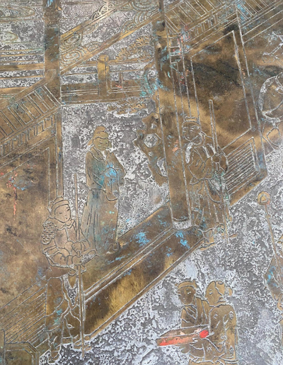 Philip and Kelvin LaVerne Patinated Bronze Chan Circular Coffee Table by Philip and Kelvin LaVerne