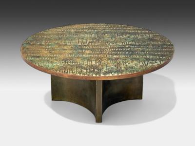 Philip and Kelvin LaVerne Philip Kelvin LaVerne Bronze Eternal Forest Coffee Table USA 1960s