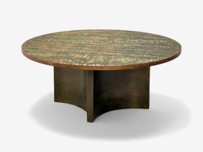Philip and Kelvin LaVerne Philip Kelvin LaVerne Bronze Eternal Forest Coffee Table USA 1960s