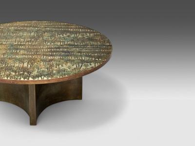 Philip and Kelvin LaVerne Philip Kelvin LaVerne Bronze Eternal Forest Coffee Table USA 1960s