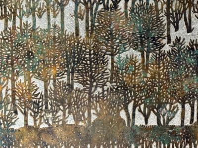 Philip and Kelvin LaVerne Philip Kelvin LaVerne Bronze Eternal Forest Coffee Table USA 1960s