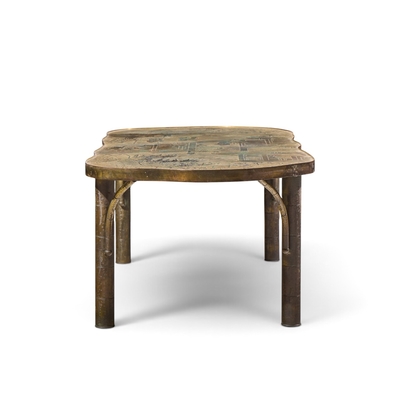 Philip and Kelvin LaVerne Philip Kelvin LaVerne Chan Model 140 Mid Century Bronze Coffee Table