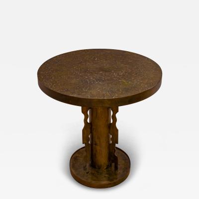 Philip and Kelvin LaVerne Philip Kelvin LaVerne Exceptional Etruscan Spiral Side Table 1960s Signed 