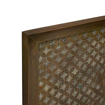 Philip and Kelvin LaVerne Philip Kelvin LaVerne Kuan Su Bronze Painting with Floral Motif 1960s Signed