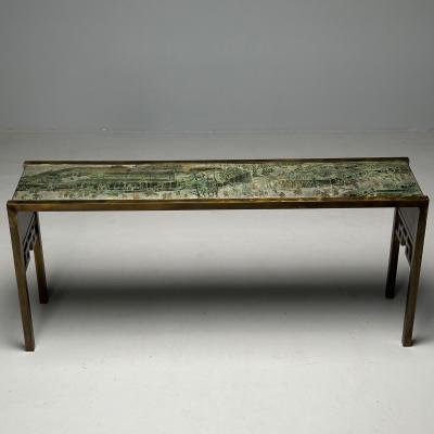 Philip and Kelvin LaVerne Philip Kelvin LaVerne Large Spring Festival Console Table Bronze 1960s