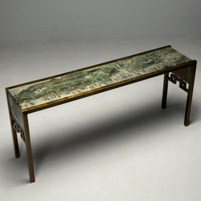 Philip and Kelvin LaVerne Philip Kelvin LaVerne Large Spring Festival Console Table Bronze 1960s