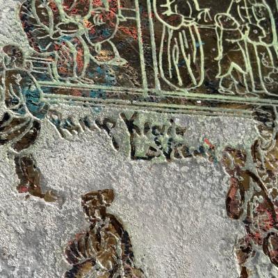 Philip and Kelvin LaVerne Philip Kelvin LaVerne Large Spring Festival Console Table Bronze 1960s