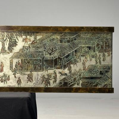 Philip and Kelvin LaVerne Philip Kelvin LaVerne Large Spring Festival Console Table Bronze 1960s