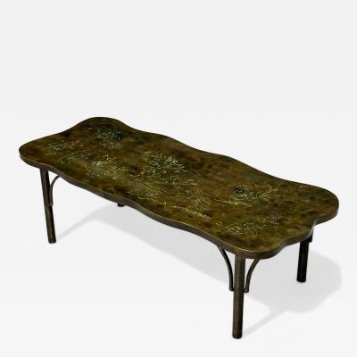 Philip and Kelvin LaVerne Philip Kelvin LaVerne Mid Century Modern Organic Form Coffee Table Bronze