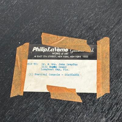 Philip and Kelvin LaVerne Philip Kelvin LaVerne Mid Century Modern Spring Festival Console Table Bronze