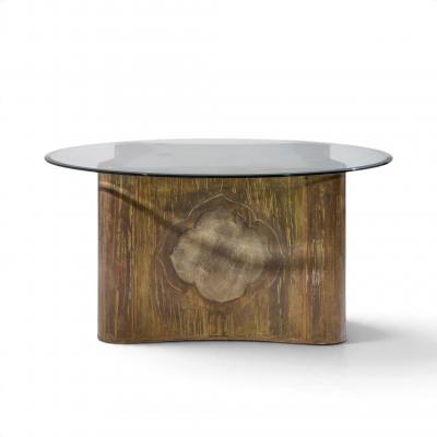 Philip and Kelvin LaVerne Philip Kelvin LaVerne Mid Century Suprise Acid Etched Bronze Dining Table