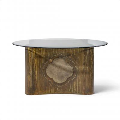 Philip and Kelvin LaVerne Philip Kelvin LaVerne Mid Century Suprise Acid Etched Bronze Dining Table