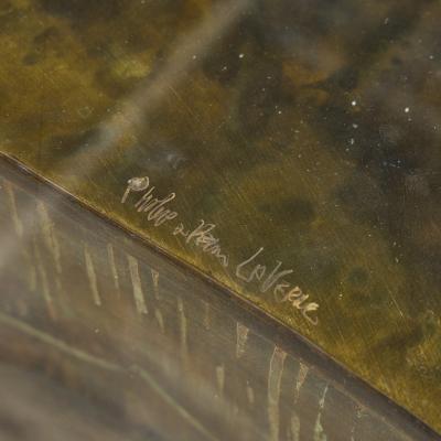 Philip and Kelvin LaVerne Philip Kelvin LaVerne Mid Century Suprise Acid Etched Bronze Dining Table
