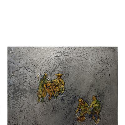 Philip and Kelvin LaVerne Philip Kelvin LaVerne Peasants Plaque 1960s