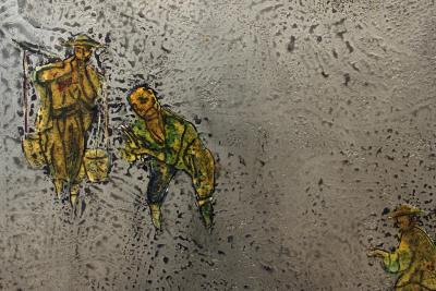 Philip and Kelvin LaVerne Philip Kelvin LaVerne Peasants Plaque 1960s