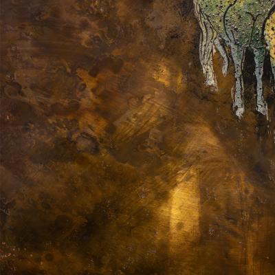 Philip and Kelvin LaVerne Philip Kelvin LaVerne Unique Monumental Engraved Bronze Painting 1960s Signed