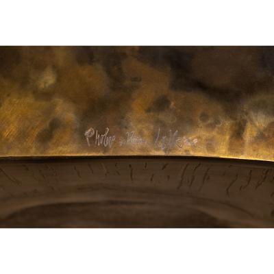 Philip and Kelvin LaVerne Philip Kelvin LaVerne Unique Side Center Dining Table 1960s Signed 