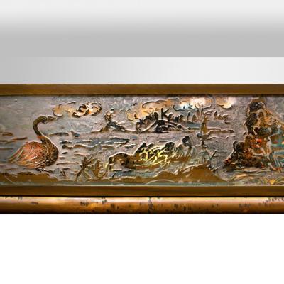 Philip and Kelvin LaVerne Philip Kelvin LaVerne Very Rare Important Pair of Mirrors 1960s Signed 