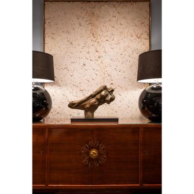 Philip and Kelvin LaVerne Philip and Kelvin LaVerne Arabesque Sculpture in Bronze 1970s Signed 