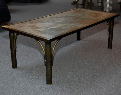 Philip and Kelvin LaVerne Philip and Kelvin LaVerne Bronze Coffee Table Imperial Court Scene 