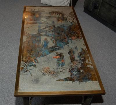Philip and Kelvin LaVerne Philip and Kelvin LaVerne Bronze Coffee Table Imperial Court Scene 