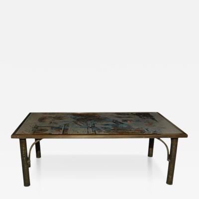 Philip and Kelvin LaVerne Philip and Kelvin LaVerne Bronze Coffee Table Imperial Court Scene 