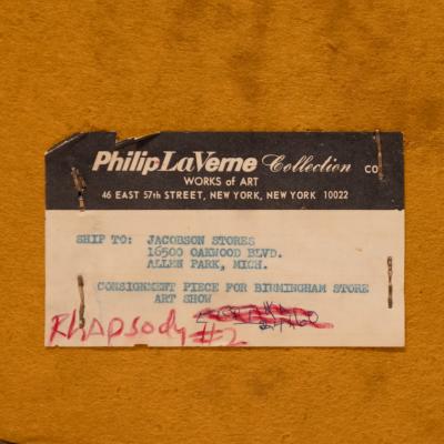 Philip and Kelvin LaVerne Philip and Kelvin LaVerne Bronze Painting Rhapsody 1 1972 Signed and Dated 