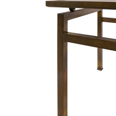 Philip and Kelvin LaVerne Philip and Kelvin LaVerne Kuan Su Side Table with Floral Motif 1960s Signed 